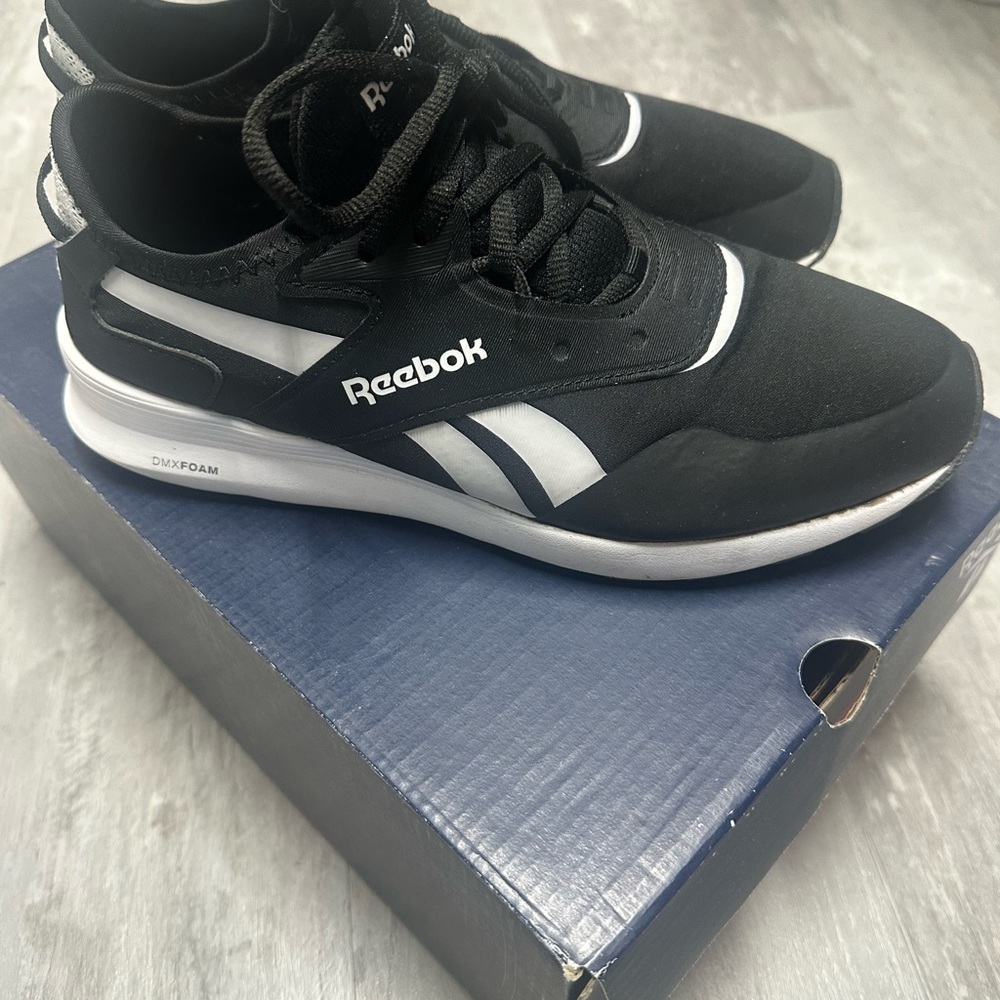 Reebok Black and White Athletic Shoes